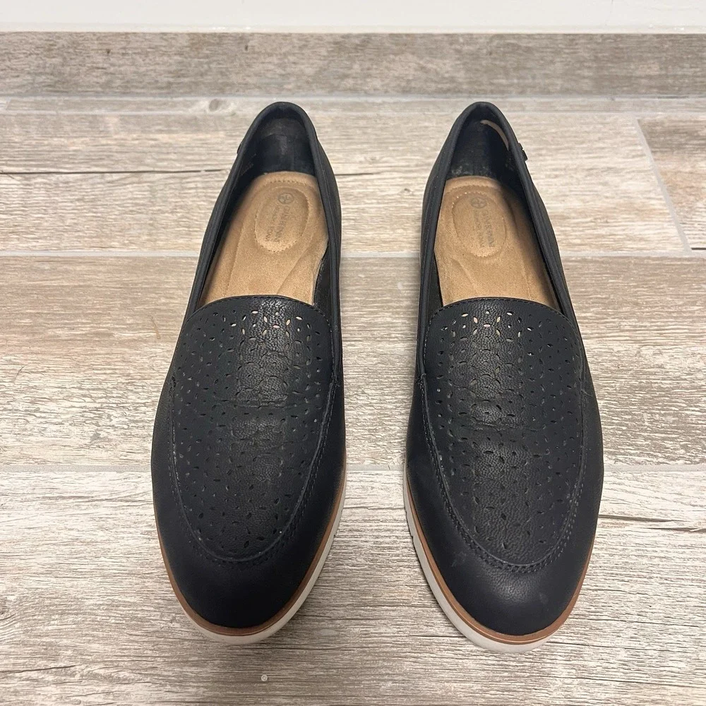 Women's Giani Bernini‎ Graysonn Wedge Loafers In Black Size 8.5 M